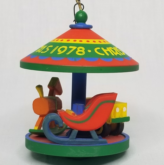 1978 Vintage Hallmark Ornament Tree Trimmer Twirl About Collection Toy Carousel - Picture 8 of 14